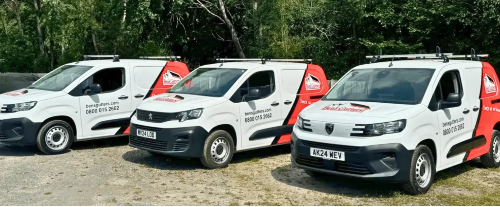 Our fleet of gutter cleaning vehicles in Birmingham